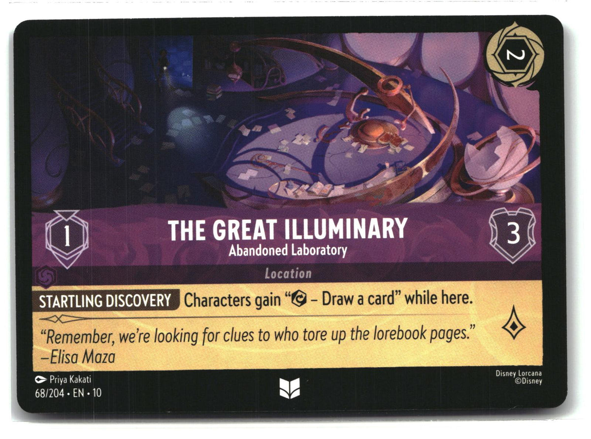The Great Illuminary - Abandoned Laboratory 68/204 Whispers in the Well Lorcana LP