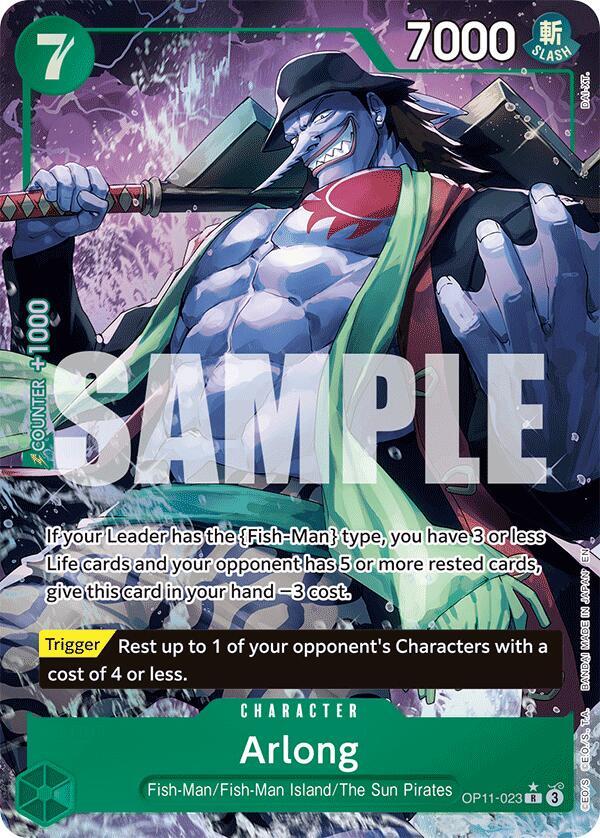Arlong (Alternate Art) OP11-023 Rare A Fist of Divine Speed One Piece Foil NM