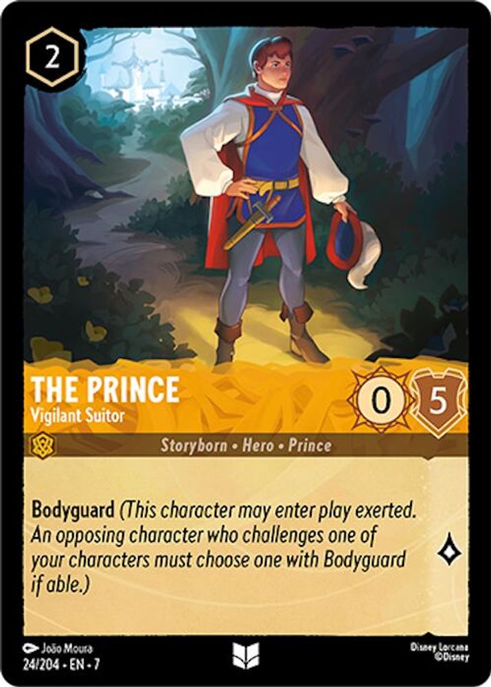 The Prince - Vigilant Suitor 24/204 Uncommon Archazia's Island Lorcana Near Mint