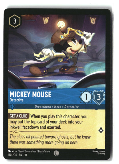 Mickey Mouse - Detective 160/204 Common Whispers in the Well Lorcana LP