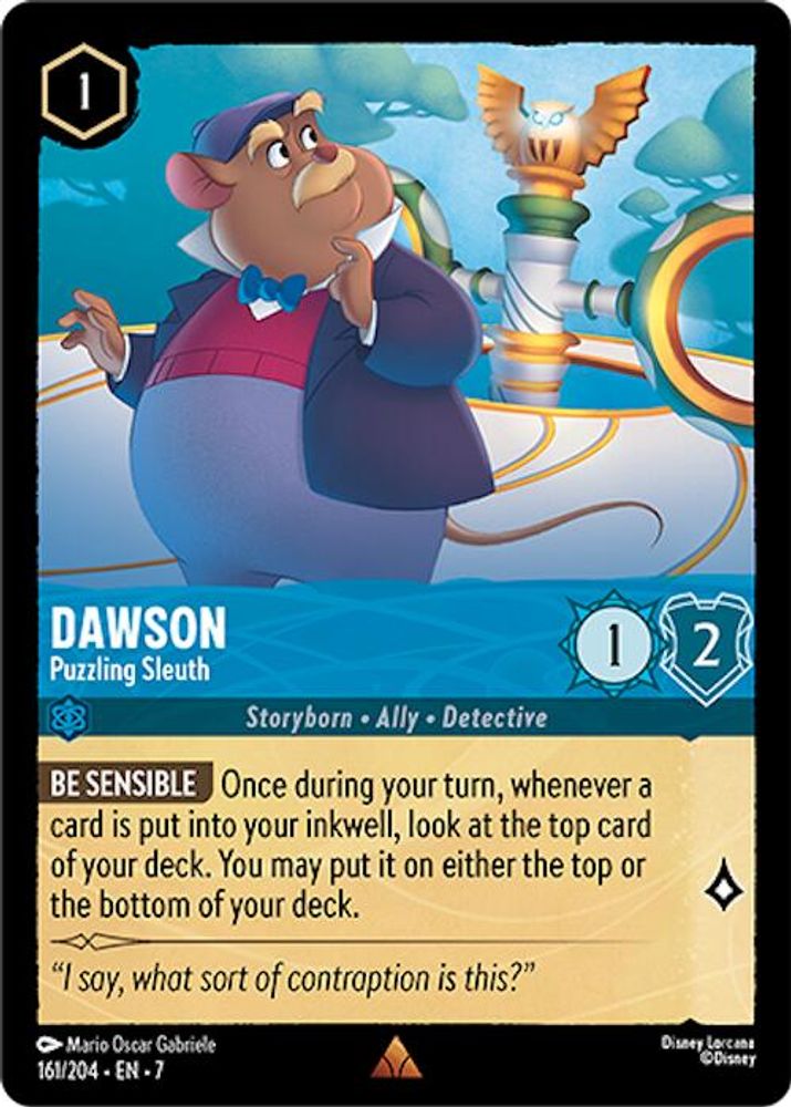 Dawson - Puzzling Sleuth 161/204 Rare Archazia's Island Lorcana Near Mint