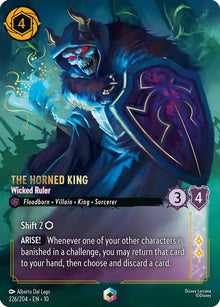 The Horned King - Wicked Ruler (Enchanted) 226/204 Lorcana Holo NM