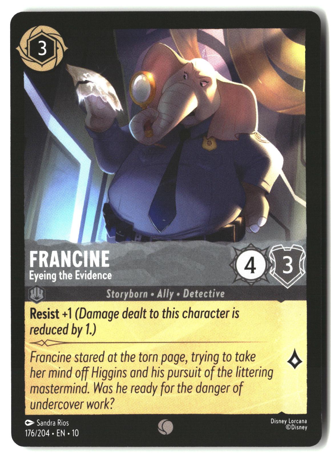 Francine - Eyeing the Evidence 176/204 Common Whispers in the Well Lorcana LP