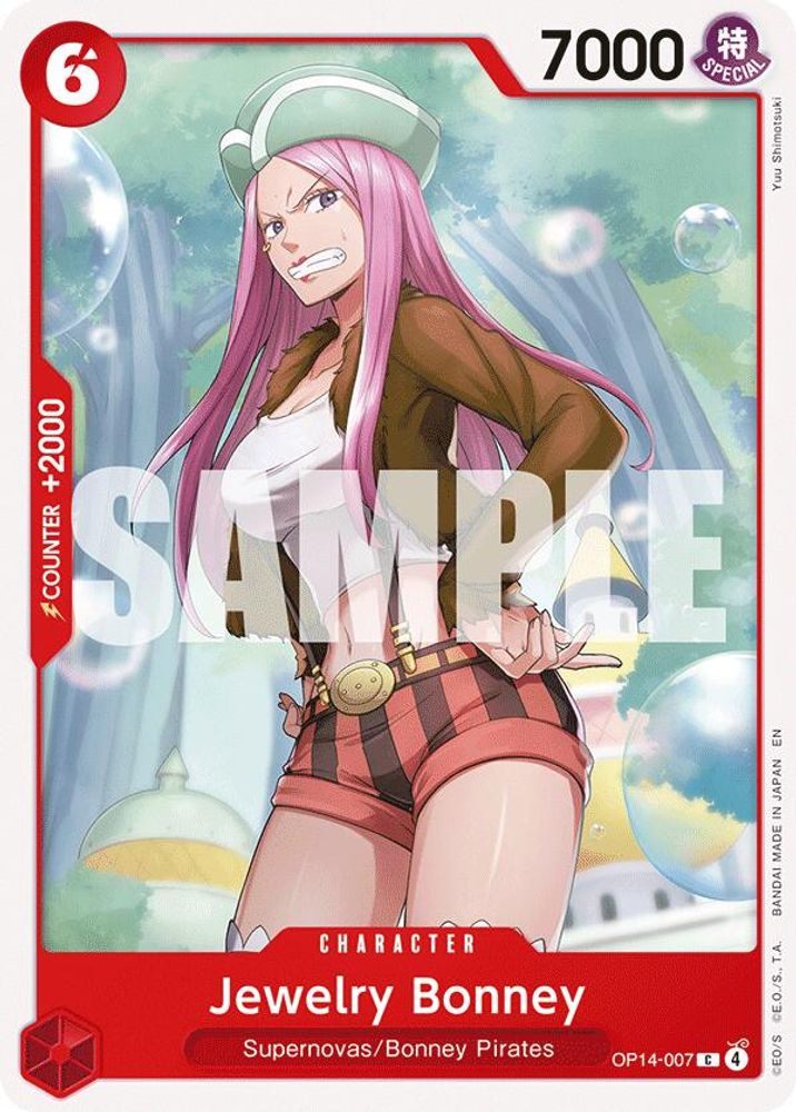 Jewelry Bonney OP14-007 Common The Azure Sea's Seven One Piece Near Mint