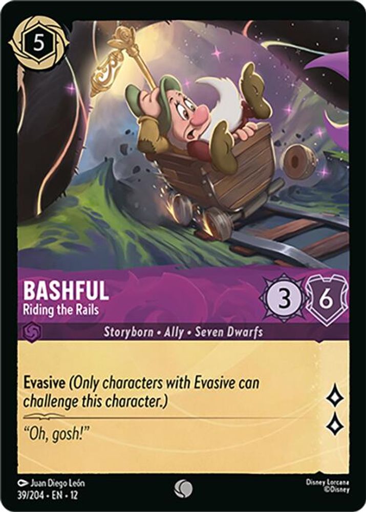Bashful - Riding the Rails 39/204 Common Wilds Unknown Lorcana Near Mint