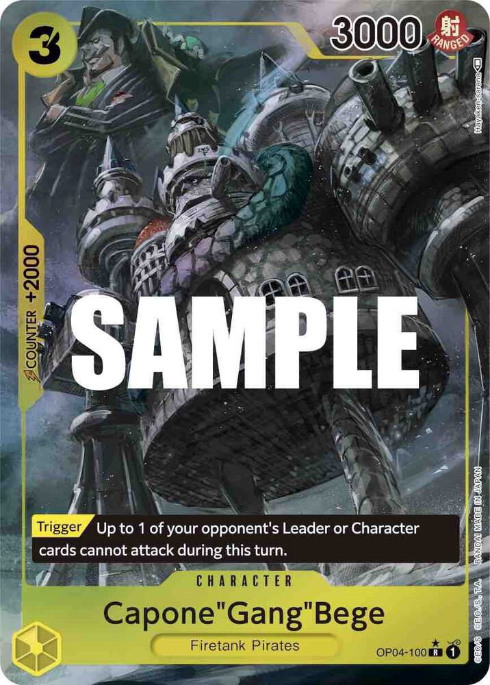 Capone"Gang"Bege (Alternate Art) OP04-100 Kingdoms of Intrigue One Piece Foil NM