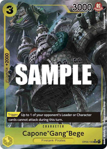 Capone"Gang"Bege (Alternate Art) OP04-100 Kingdoms of Intrigue One Piece Foil NM
