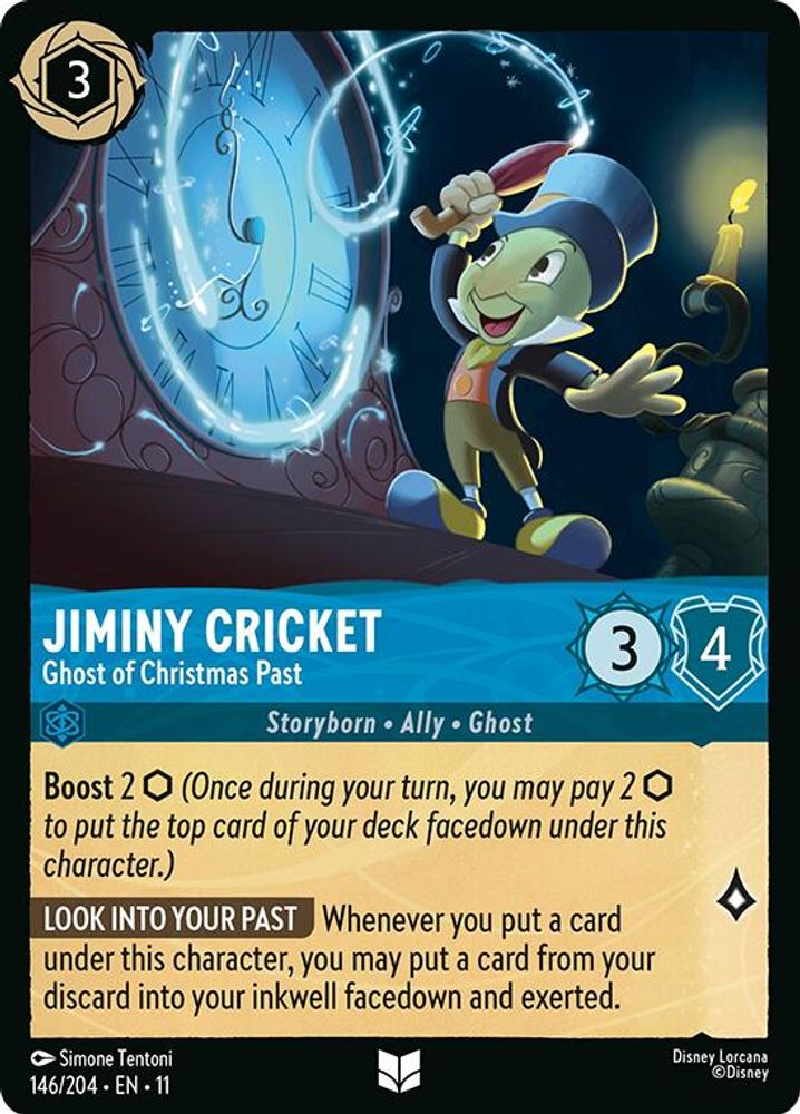 Jiminy Cricket - Ghost of Christmas Past 146/204 Uncommon Winterspell Lorcana NM