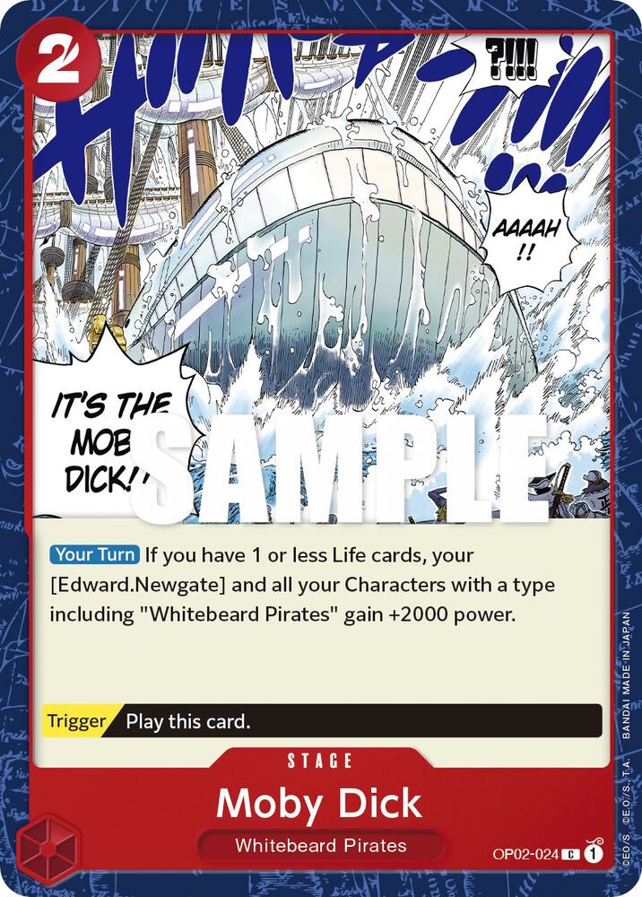 Moby Dick OP02-024 Common Paramount War One Piece Near Mint