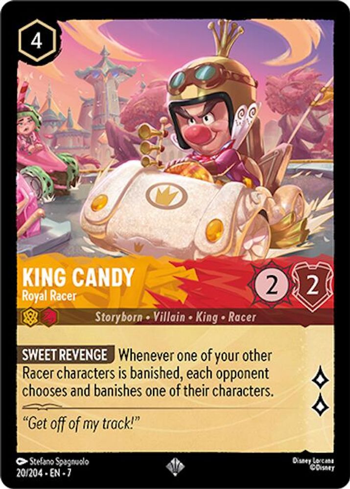 King Candy - Royal Racer 20/204 Super Rare Archazia's Island Lorcana Near Mint