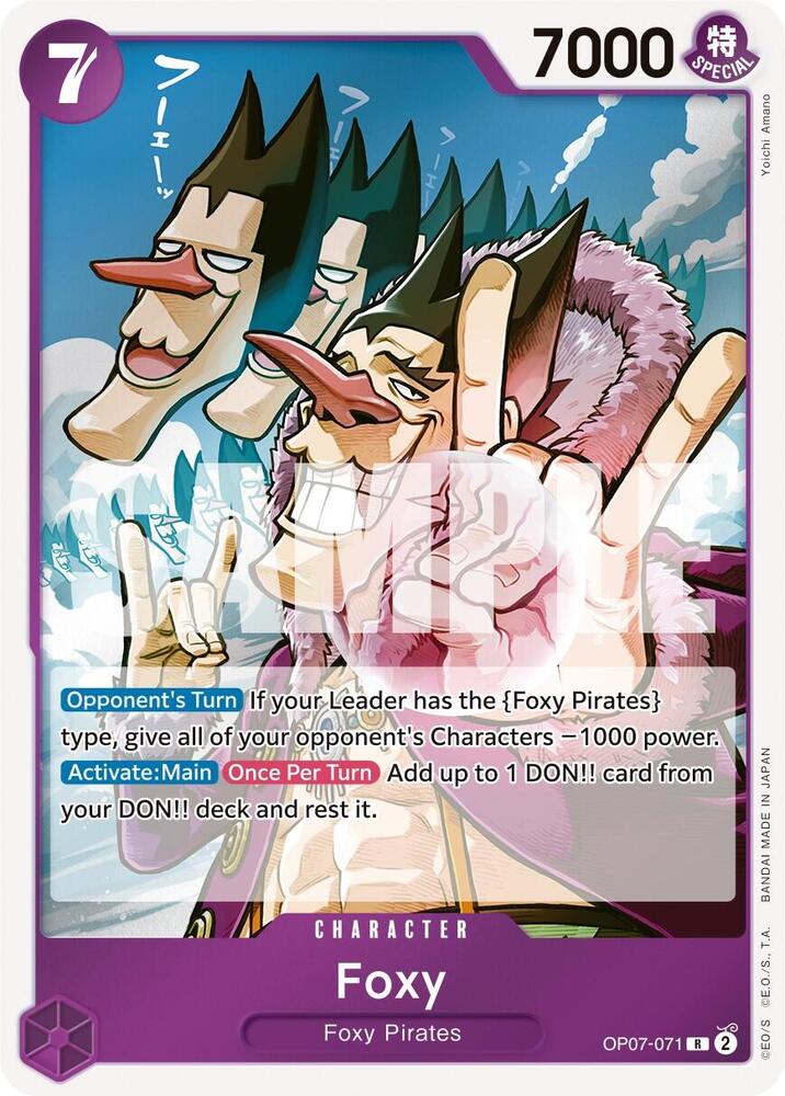 Foxy (071) OP07-071 Rare 500 Years in the Future One Piece Foil Near Mint