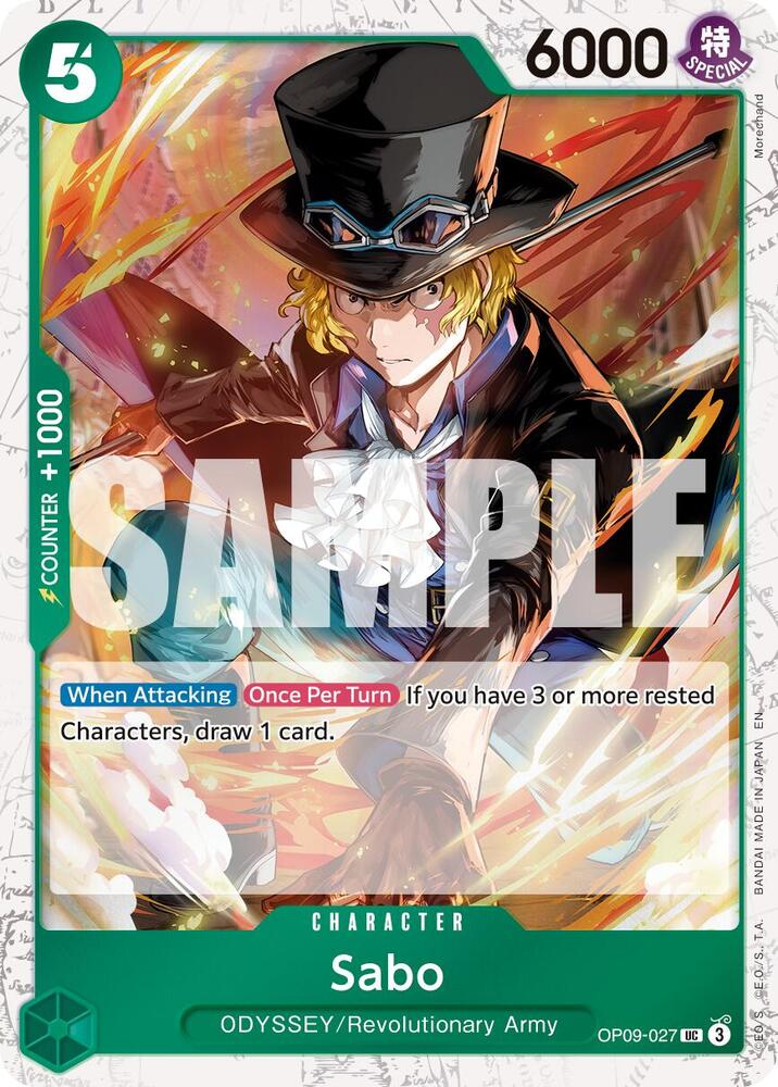 Sabo (Pirate Foil) OP09-027 Premium Booster -The Best- Vol. 2 One Piece NM