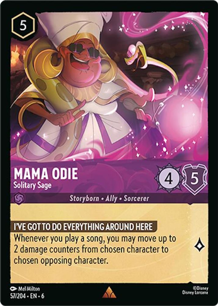 Mama Odie - Solitary Sage 57/204 Rare Azurite Sea Lorcana Near Mint