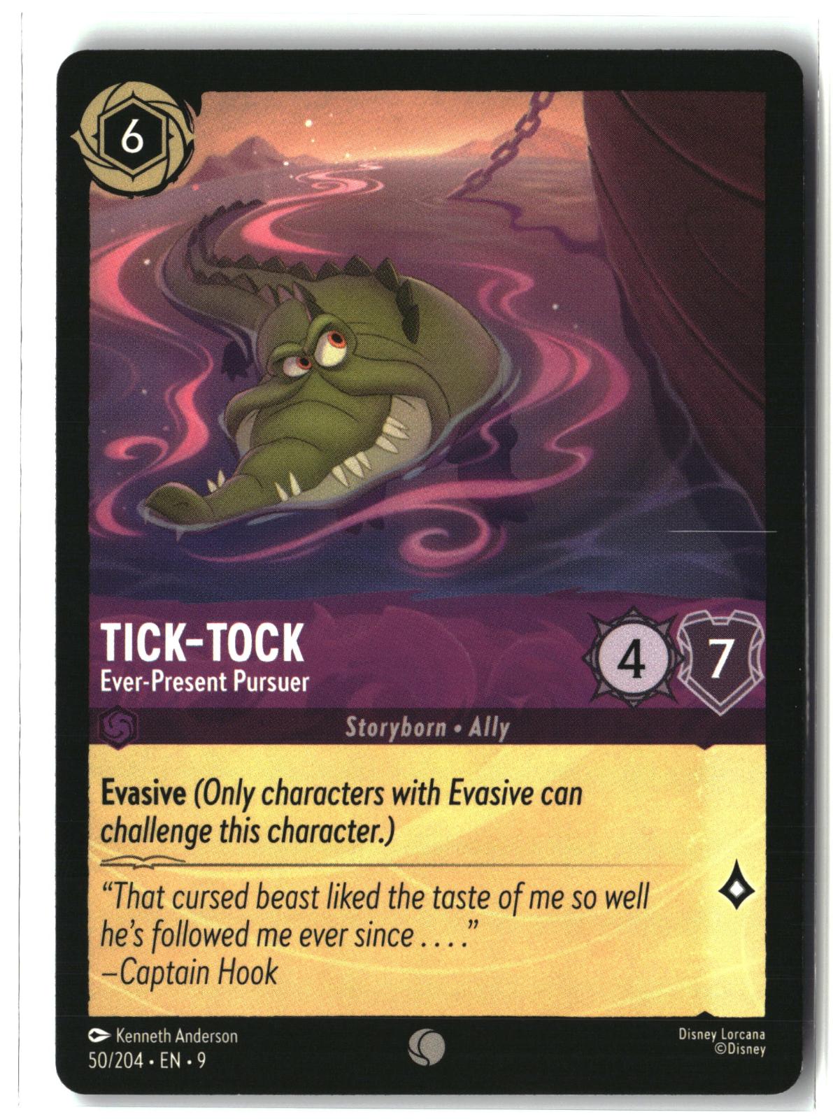 Tick-Tock - Ever-Present Pursuer 50/204 Common Fabled Lorcana Lightly Played
