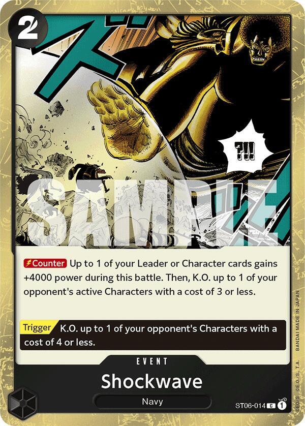 Shockwave (Jolly Roger Foil) ST06-014 Premium Booster -The Best- One Piece NM