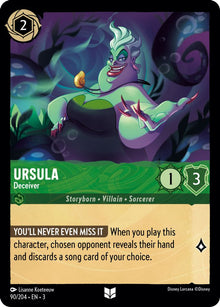 Ursula - Deceiver 90/204 Uncommon Into the Inklands Lorcana Near Mint