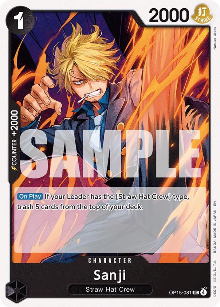 Sanji OP15-081 Uncommon Adventure on Kami's Island One Piece Near Mint