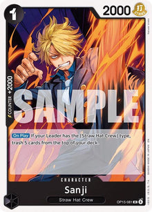 Sanji OP15-081 Uncommon Adventure on Kami's Island One Piece Near Mint