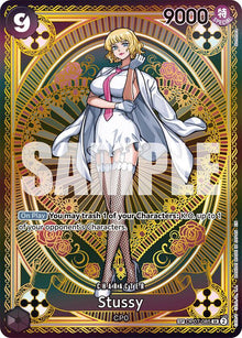 Stussy (SP) OP07-085 Super Rare A Fist of Divine Speed One Piece Foil Near Mint