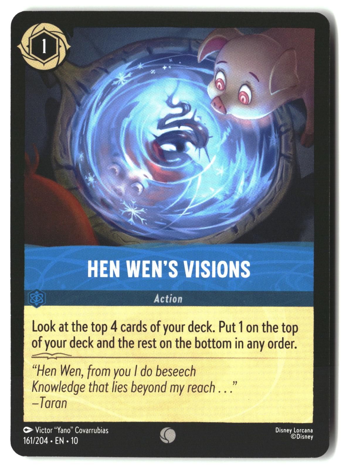 Hen Wen's Visions 161/204 Common Whispers in the Well Lorcana Lightly Played