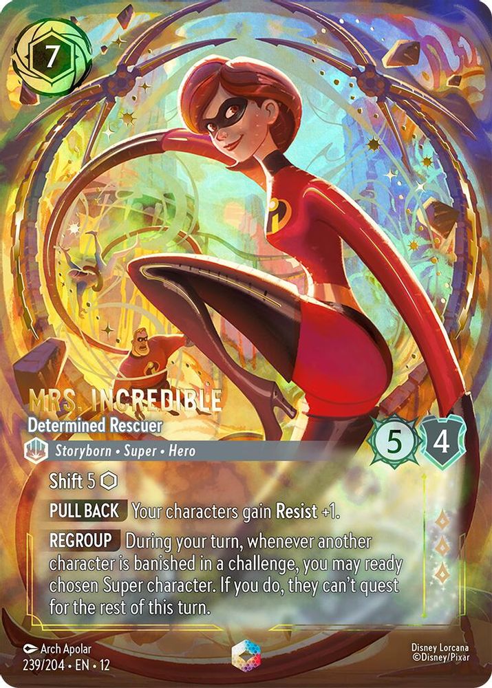 Mrs. Incredible - Determined Rescuer (Enchanted) 239/204 Lorcana Holo NM