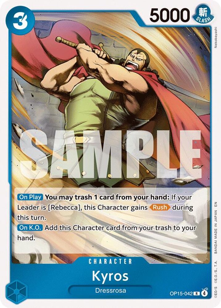 Kyros OP15-042 Rare Adventure on Kami's Island One Piece Foil Near Mint