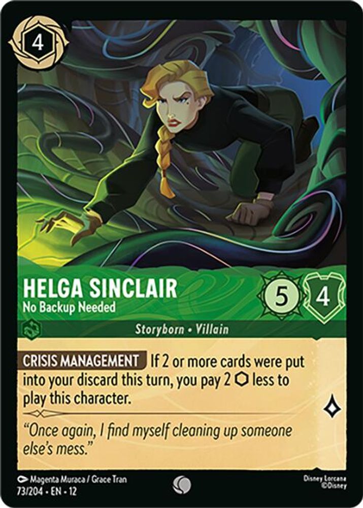 Helga Sinclair - No Backup Needed 73/204 Common Wilds Unknown Lorcana Near Mint