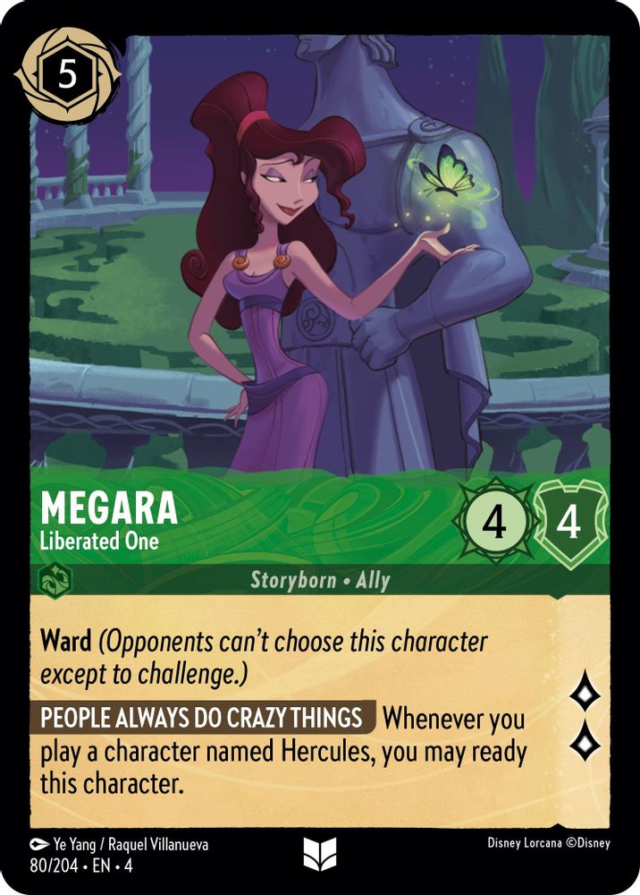 Megara - Liberated One 80/204 Uncommon Ursula's Return Lorcana Near Mint