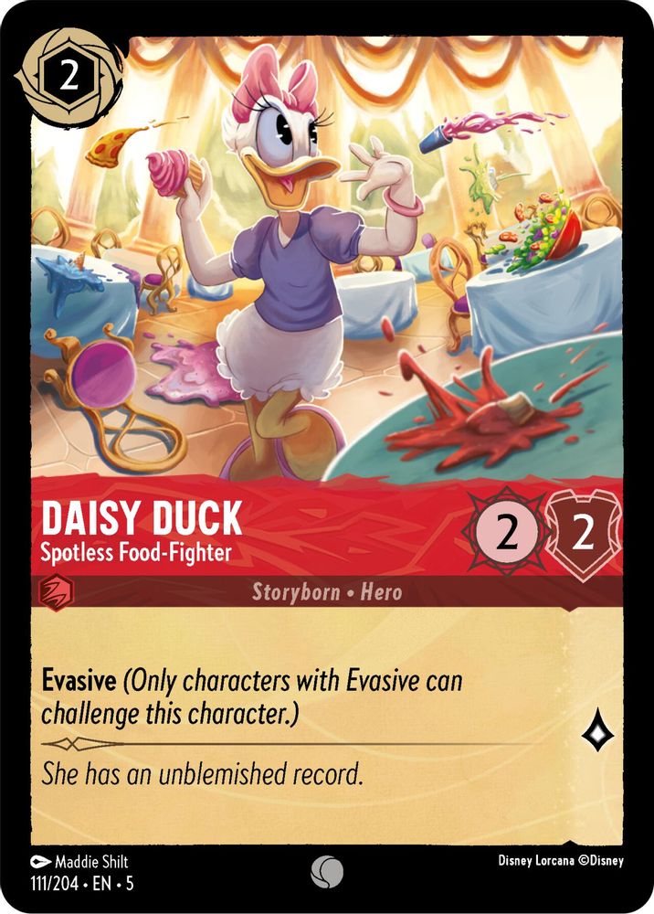 Daisy Duck - Spotless Food-Fighter 111/204 Common Shimmering Skies Lorcana NM