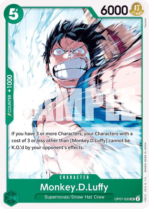 Monkey.D.Luffy (033) OP07-033 Uncommon 500 Years in the Future One Piece NM