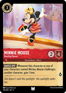Minnie Mouse - Dazzling Dancer 126/204 Uncommon Shimmering Skies Lorcana NM