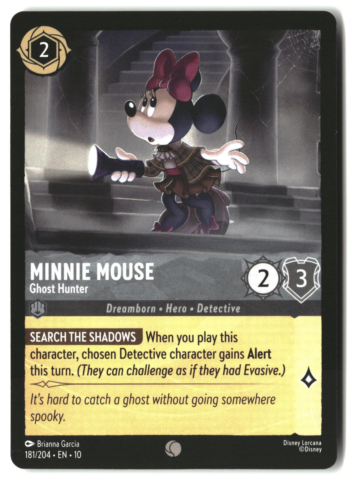 Minnie Mouse - Ghost Hunter 181/204 Common Whispers in the Well Lorcana LP