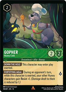 Gopher - Hunny Cook 78/204 Rare Attack of the Vine! Lorcana Near Mint