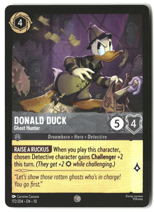Donald Duck - Ghost Hunter 172/204 Common Whispers in the Well Lorcana LP