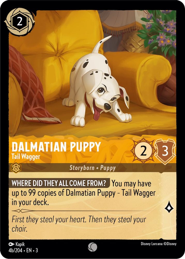 Dalmatian Puppy - Tail Wagger (4b/204) 4B/204 Into the Inklands Lorcana NM