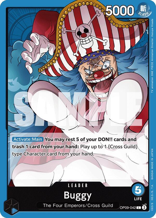 Buggy (042) OP09-042 Leader Emperors in the New World One Piece Near Mint