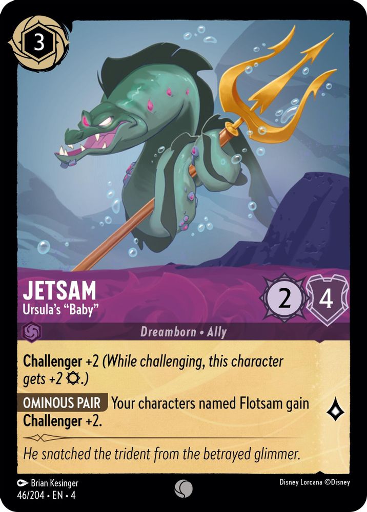 Jetsam - Ursula's "Baby" 46/204 Common Ursula's Return Lorcana Near Mint