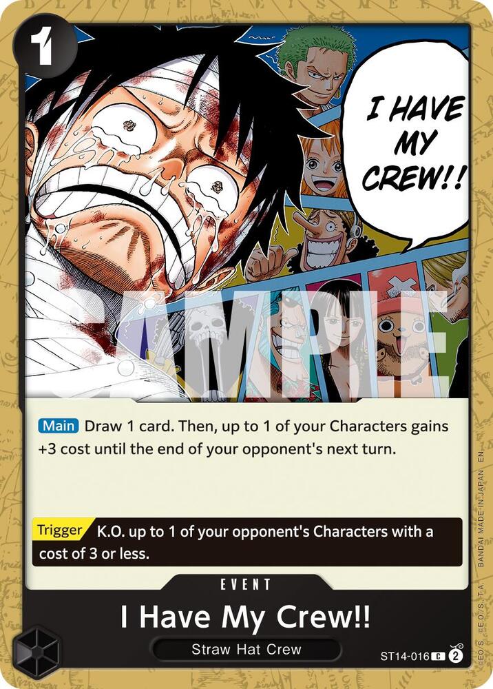 I Have My Crew!! (Reprint) ST14-016 Premium Booster -The Best- Vol. 2 One Piece NM