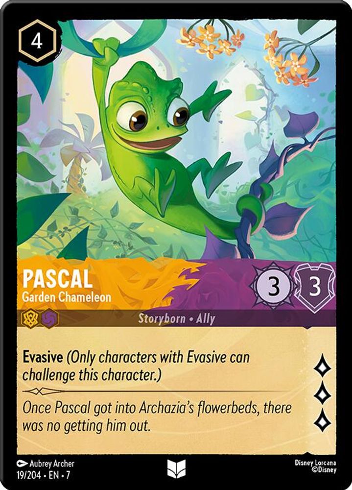 Pascal - Garden Chameleon 19/204 Uncommon Archazia's Island Lorcana Near Mint