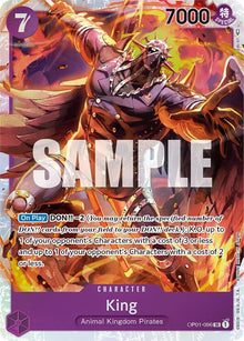 King (096) OP01-096 Super Rare Romance Dawn One Piece Foil Near Mint