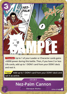 Nez-Palm Cannon OP04-075 Uncommon Kingdoms of Intrigue One Piece Near Mint