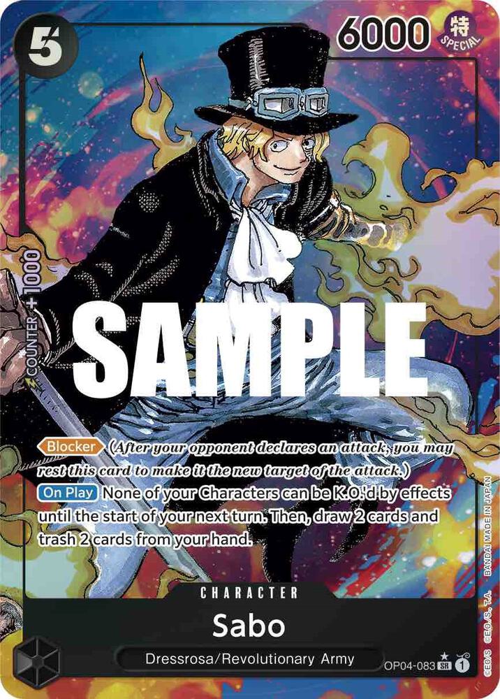 Sabo (Alternate Art) OP04-083 Super Rare Kingdoms of Intrigue One Piece Foil NM