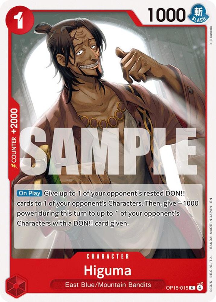 Higuma OP15-015 Common Adventure on Kami's Island One Piece Near Mint