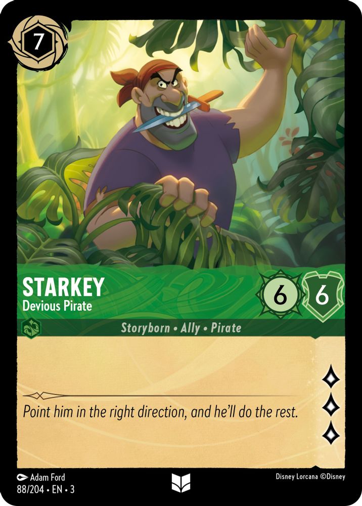 Starkey - Devious Pirate 88/204 Uncommon Into the Inklands Lorcana Near Mint