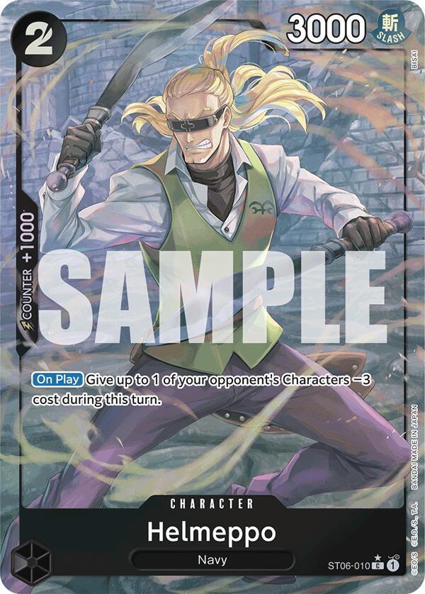 Helmeppo (Full Art) ST06-010 Common Premium Booster -The Best- One Piece Foil NM