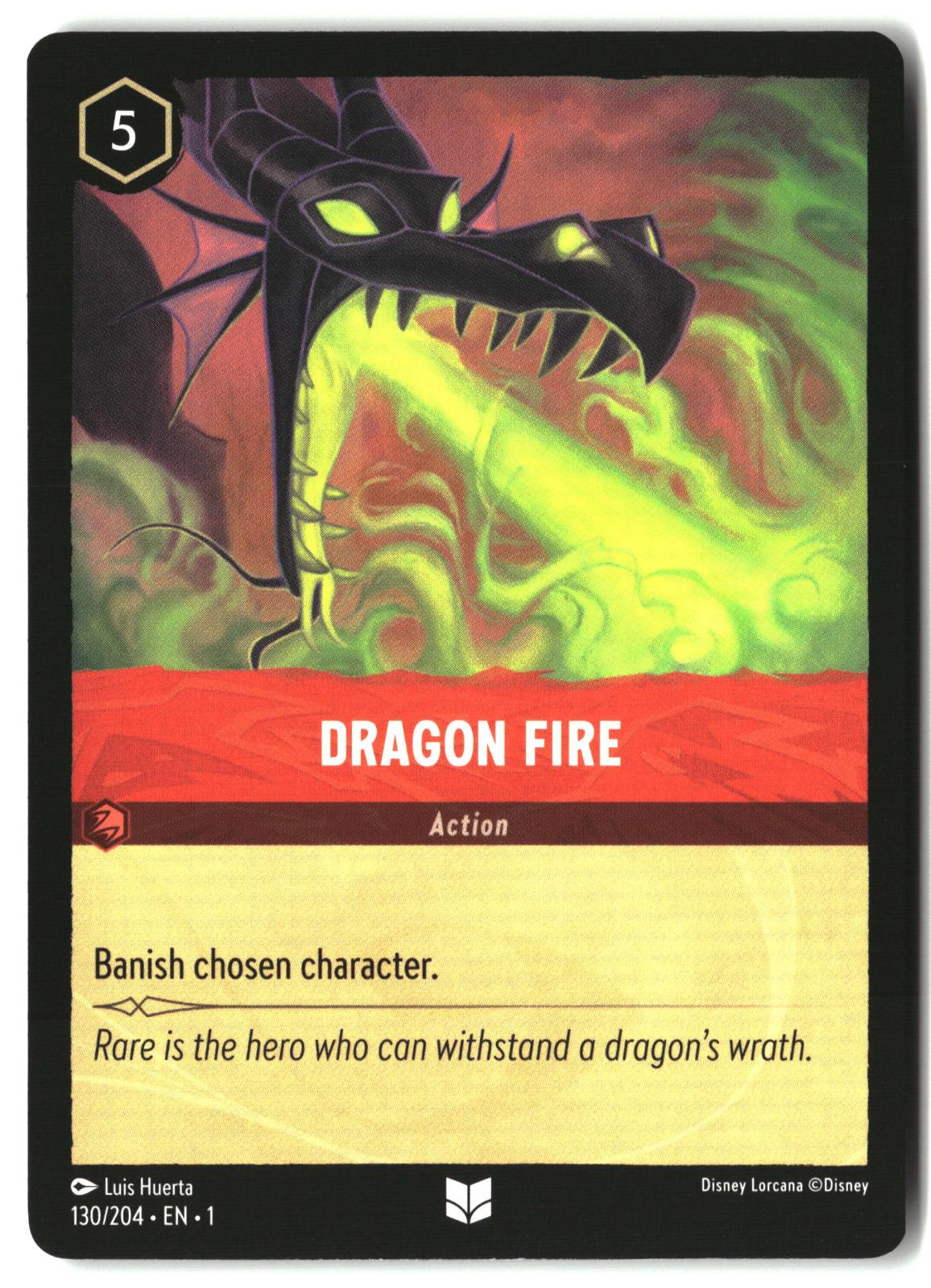 Dragon Fire 130/204 Uncommon The First Chapter Lorcana Lightly Played