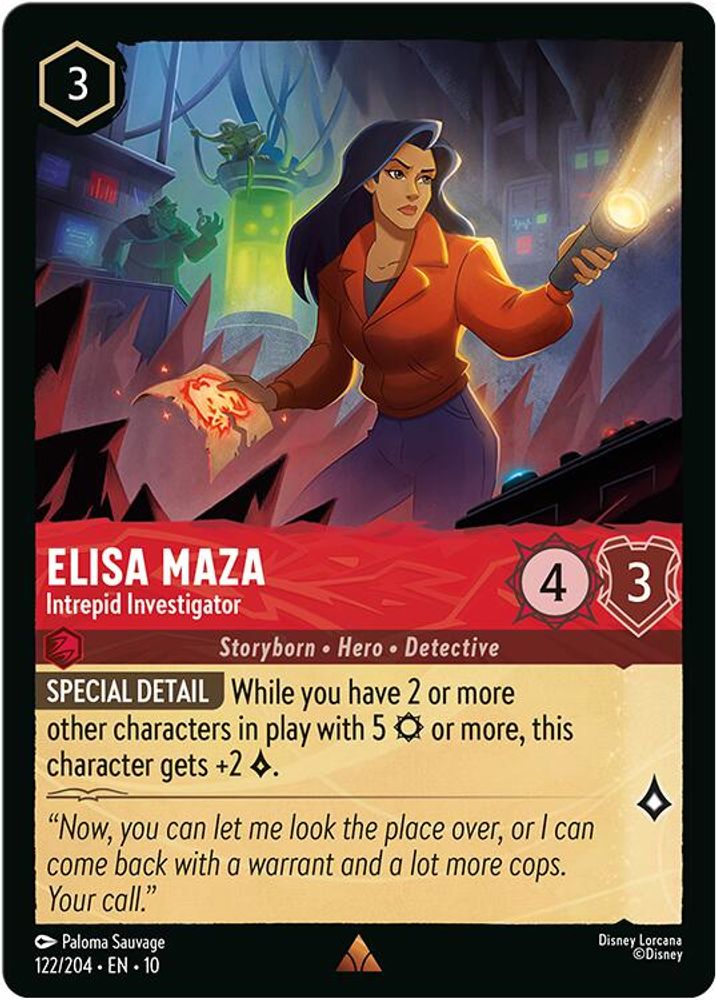 Elisa Maza - Intrepid Investigator 122/204 Rare Whispers in the Well Lorcana NM