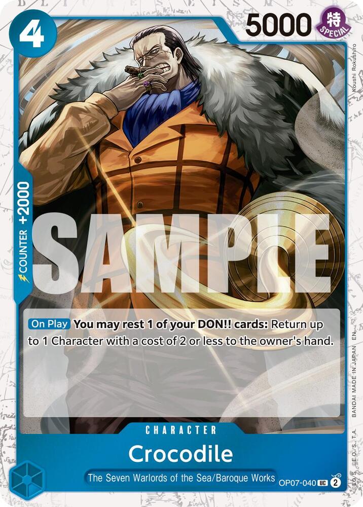 Crocodile (Pirate Foil) OP07-040 Premium Booster -The Best- Vol. 2 One Piece NM