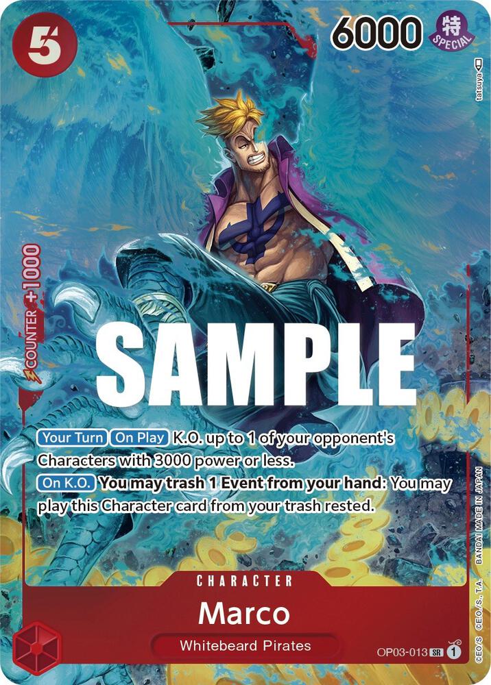 Marco (Alternate Art) OP03-013 Super Rare Pillars of Strength One Piece Foil NM