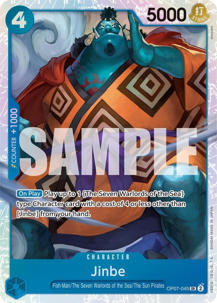 Jinbe (045) OP07-045 Super Rare 500 Years in the Future One Piece Foil Near Mint